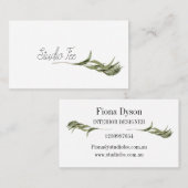 ユーカリ·グリーンリーフ·ビジネスカード 名刺 (正面/裏面)