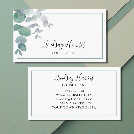 ユーカリ・グリーンリー・コンサルタント・ビジネス・カード 名刺