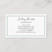 ユーカリ・グリーンリー・コンサルタント・ビジネス・カード 名刺 (裏面)