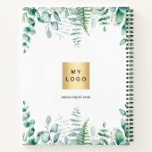 ユーカリ・グリーンリー・ビジネス・ロゴ ノートブック (裏面)