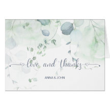 ユーカリ·グリーンリー·ボタニ結婚カルズ·サンキュー