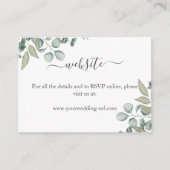 ユーカリ・グリーン結婚リーのウェブサイトカード エンクロージャーカード (正面)