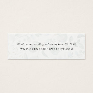 ユーカリ・グリーン結婚リーのウェブサイトRSVPカード