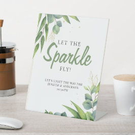 ユーカリ・グリーン結婚リーのスパークラー徴候 台座サイン