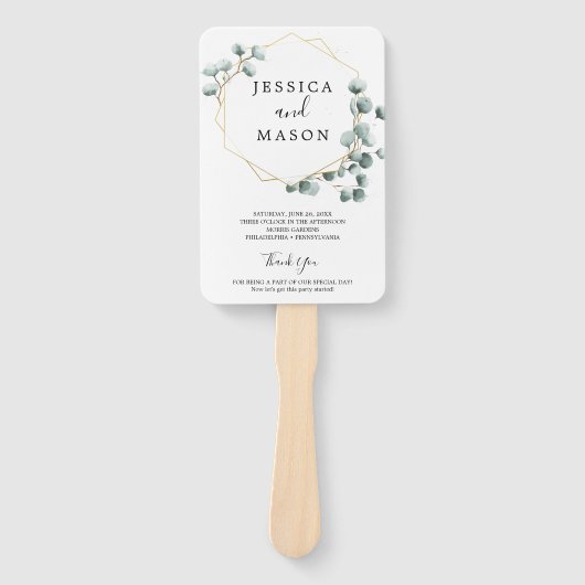 ユーカリ・グリーン結婚リーのファン・プログラム ハンドファン (正面)