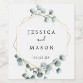 ユーカリ·グリーン結婚リーのワインラベル ワインラベル (シングルラベル)