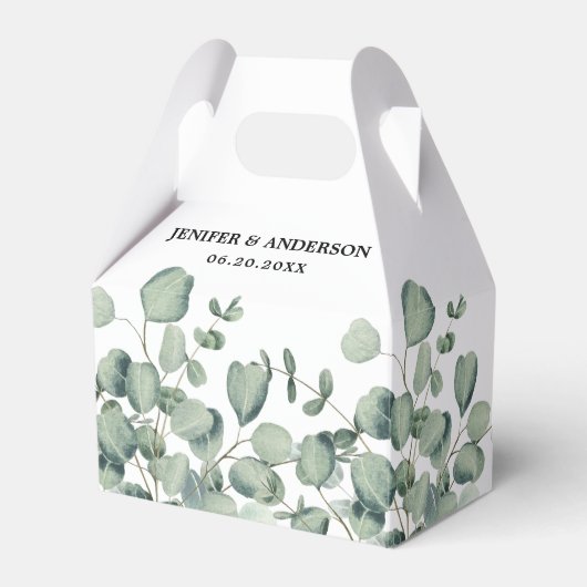 ユーカリ・グリーン結婚リー フェイバーボックス (正面サイド)