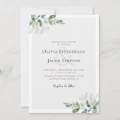 ユーカリ・グリーン結婚リー 招待状 (正面)