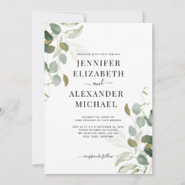 ユーカリ・グリーン結婚リー 招待状