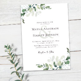 ユーカリ・グリーン結婚リー 招待状