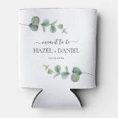 ユーカリ・グリーン結婚リー 缶クーラー (正面)