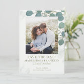 ユーカリ グリーン インテリア エレガント 水彩画風 葉 イン 雑貨 招待状 (スタンド正面)