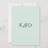 ユーカリ グリーン エレガント ボタニカル ウェディング 招待状 (裏面)