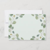 ユーカリ·グリーン·ジオメトリック·ミール·チョイス 出欠カード (裏面)