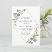 ユーカリ·グリーン·ジ結婚オメトリ 招待状 (スタンド正面)