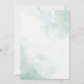 ユーカリ・グリーン・ピーナッツ・エレファント・ベビー・シャワー 招待状 (裏面)