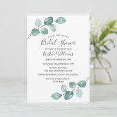 ユーカリ·グリーン·ブラック·バーチャル·ブライダルシャワーイン 招待状 (スタンド正面)