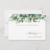 ユーカリ·グリーン·ブルー·ガムありがとう 招待状 (裏面)