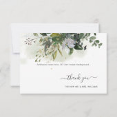 ユーカリ·グリーン·ブルー·ガムありがとう 招待状 (裏面)