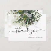 ユーカリ·グリーン·ブルー·ガムありがとう 招待状 (正面/裏面)