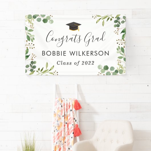 ユーカリ・グリーン・葉おめでとうズ卒業パーティー 横断幕 (インサイチュ)