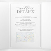 ユーカリ グリーン 葉のクラスト モノグラム ウェディング 三つ折り招待状 (内部中)