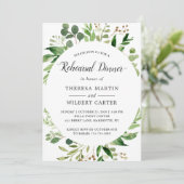 ユーカリ·グリーン·葉のリハーサル·ディナー 招待状 (スタンド正面)