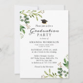 ユーカリ・グリーン・葉自然卒業パーティー 招待状 (正面)