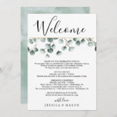 ユーカリ·グリー結婚ンズの歓迎旅程書 プログラム (正面/裏面)