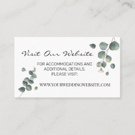 ユーカリ・グリ結婚ーナリーのウェブサイト挿入カード プレイスカード