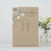 ユーカリ・ゲス・ザ・ドレス・ブライダルシャワー・ゲーム 便箋 (スタンド正面)