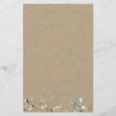 ユーカリ・ゲス・ザ・ドレス・ブライダルシャワー・ゲーム 便箋 (裏面)