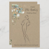 ユーカリ・ゲス・ザ・ドレス・ブライダルシャワー・ゲーム 便箋 (正面/裏面)