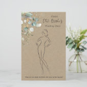 ユーカリ・ゲス・ザ・ドレス・ブライダルシャワー・ゲーム 便箋 (スタンド正面)