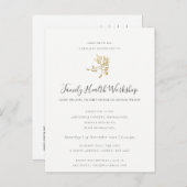 ユーカリ・コーラル・ローズピンクのクラフトワークショップイベント 案内ポストカード (正面/裏面)