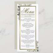 ユーカリ&ゴールデンパインエレガントな結婚式 メニュー (正面/裏面)