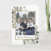 ユーカリ&ゴールデンパインメリークリスマスフォト シーズンカード (正面)