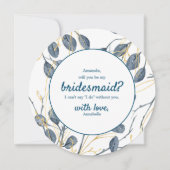 ユーカリ・ゴールデン・ガーデンが私の花嫁になる 招待状 (正面)