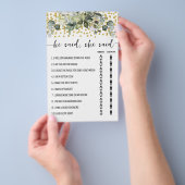 ユーカリ・ゴールド彼は彼女はシャワーゲームカードと言った チラシ (ハンドル)