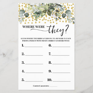 ユーカリ・ゴールド彼らがシャワーゲームカードを持っていた チラシ