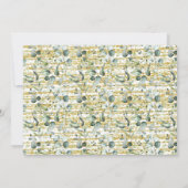 ユーカリ ゴールド ウイスキー＆ワイン カップルシャワー 招待状 (裏面)