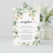 ユーカリ ゴールド ウォーターカラー レセプション 封入カード エンクロージャーカード (スタンド正面)