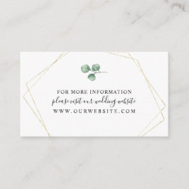 ユーカリ + ゴールド ジオメトリック フレーム 情報 エンクロージャーカード