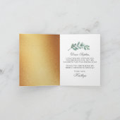 ユーカリ ゴールド ジオメトリック ブライダルシャワー サンキューカード (内部)