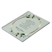 ユーカリ ゴールド セージ ライター  モチベーション ポエム ノートブック (左側)