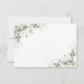 ユーカリ ゴールド ブライダルシャワー フラット サンクス カード (裏面)