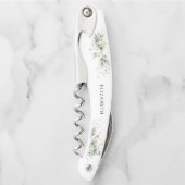 ユーカリ ゴールド ブライダル シャワー ウェイターの栓抜き ソムリエナイフ (正面)