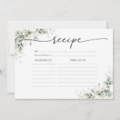 ユーカリ ゴールド ブライダル シャワー 大型 レシピ カード (裏面)