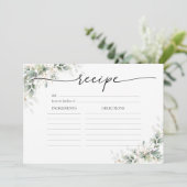 ユーカリ ゴールド ブライダル シャワー 大型 レシピ カード (スタンド正面)