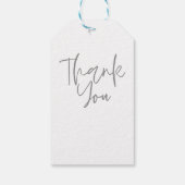 ユーカリ サージブルー 緑色 かわいい 象の赤ちゃんのシャワー ギフトタグ (裏面)